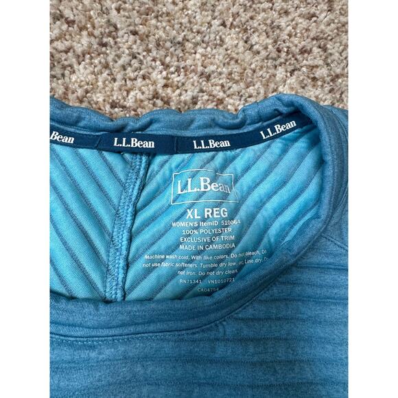 L.L. Bean Ribbed Shirt/Sweatshirt, Women's XL, Blue pull over w/ Pockets - Picture 8 of 11